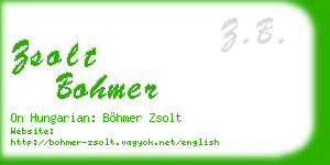 zsolt bohmer business card